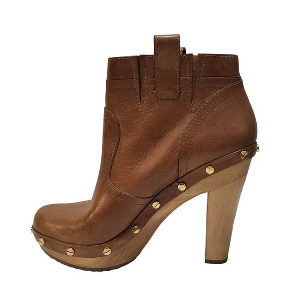 TORY BURCH Ginevra Boots Brown Leather Platform S… - image 4