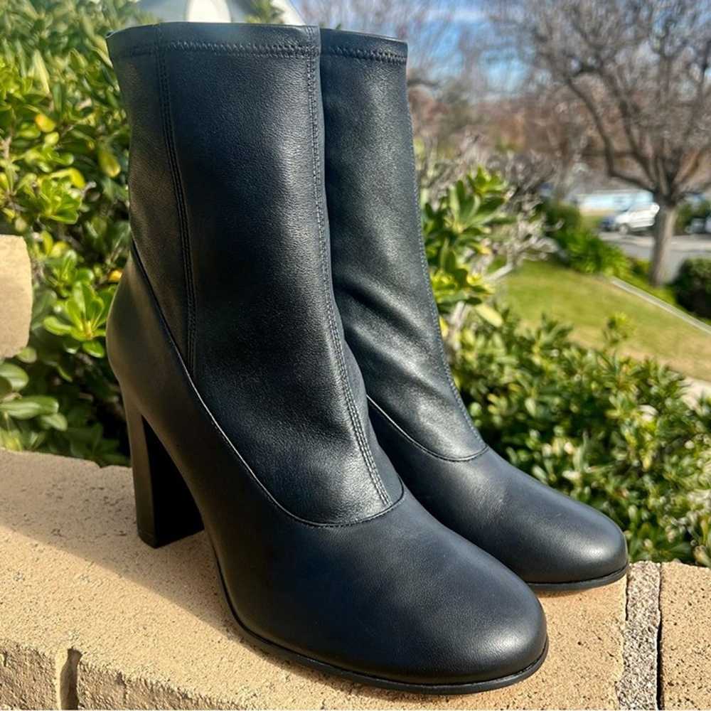 Ted Baker Marshah Leather Boots Black Block Heel … - image 1