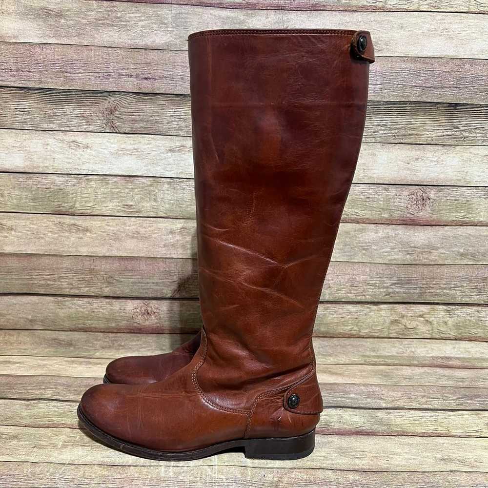 Frye Redwood Leather Melissa Back Zip Boots - image 1