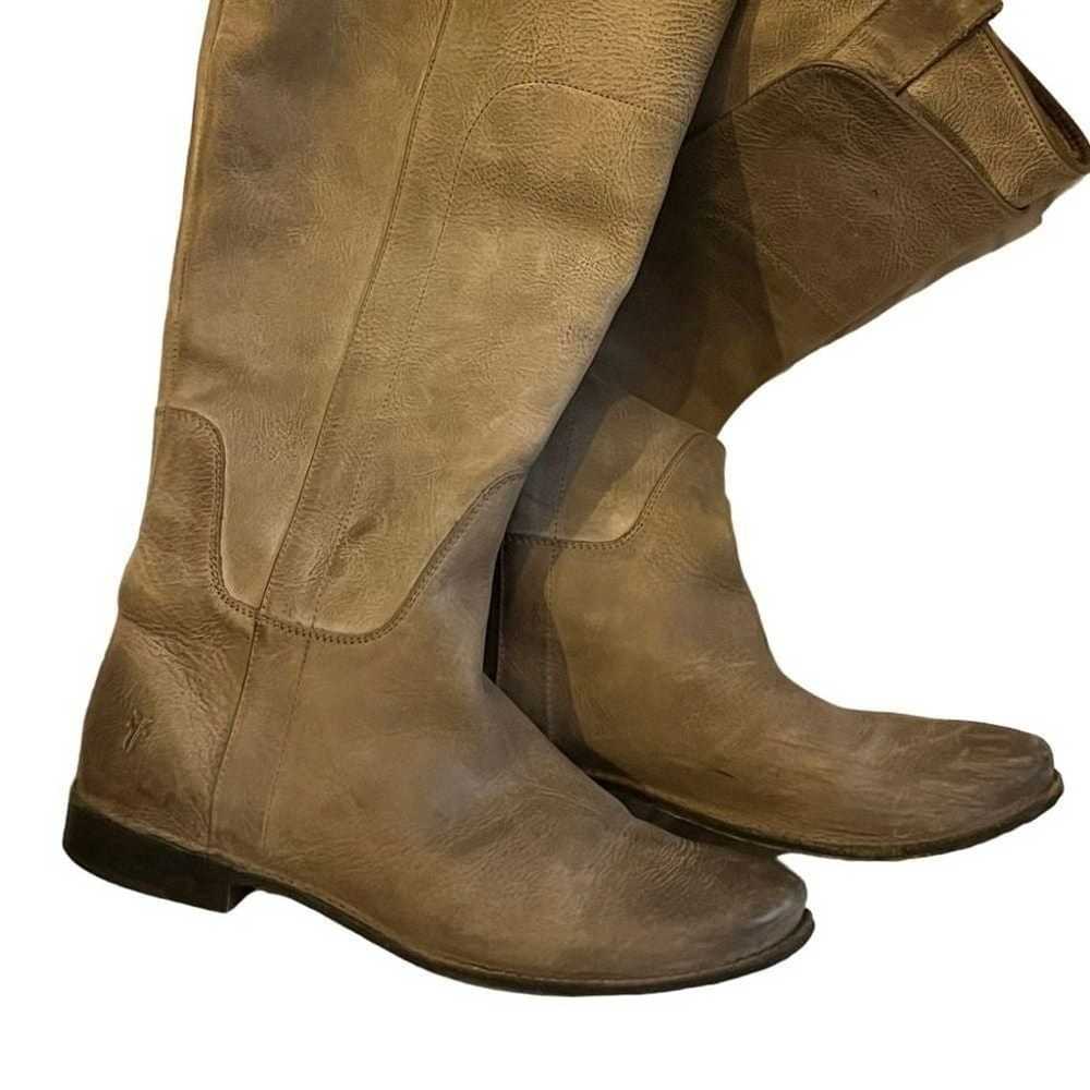 Frye Boots Paige Tall Riding Boots Gray - image 9