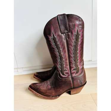 Vintage Y2K  Frye Western Boots Y2K Brown Size 6.… - image 1