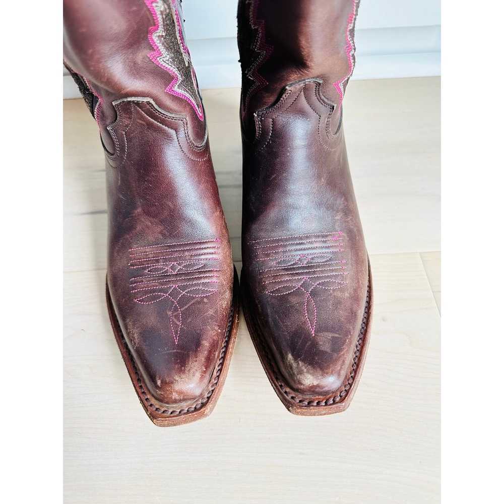 Vintage Y2K  Frye Western Boots Y2K Brown Size 6.… - image 5