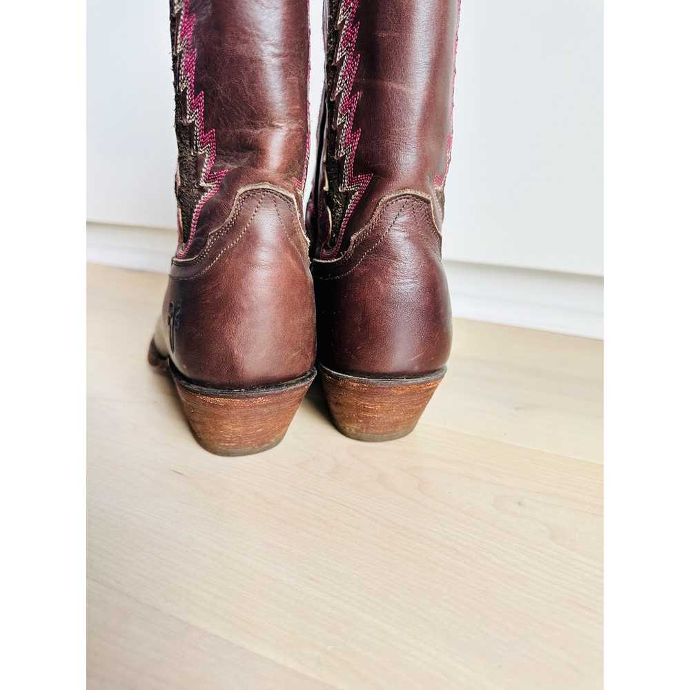 Vintage Y2K  Frye Western Boots Y2K Brown Size 6.… - image 7