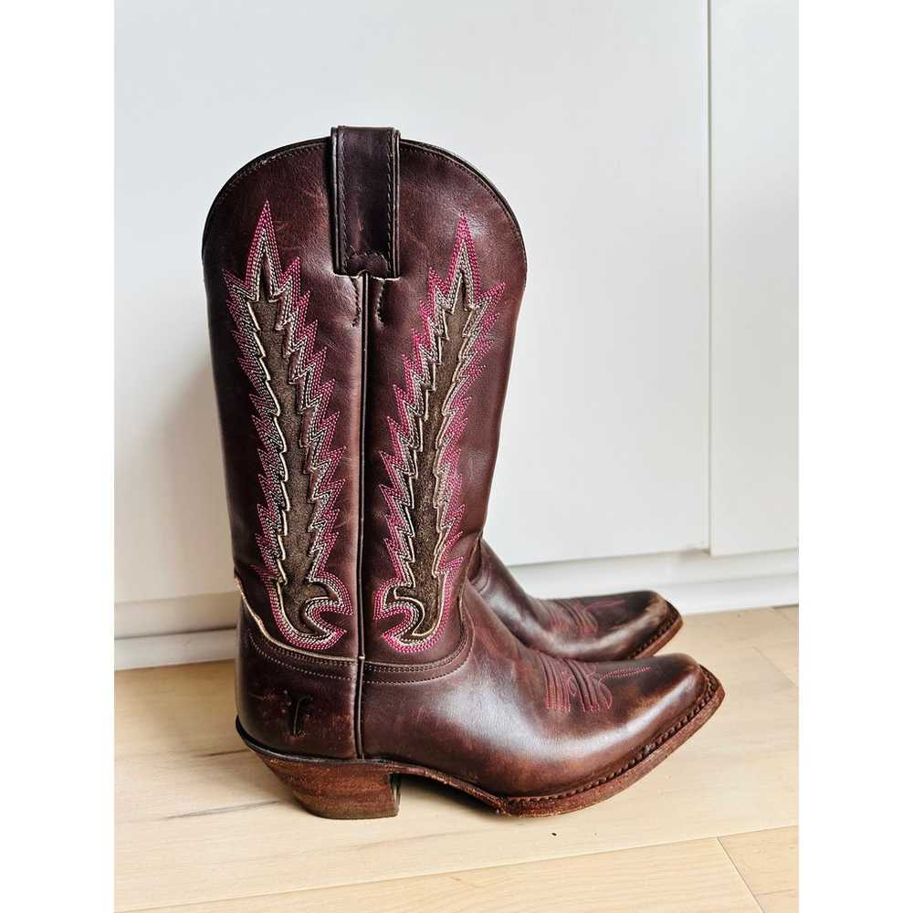 Vintage Y2K  Frye Western Boots Y2K Brown Size 6.… - image 8