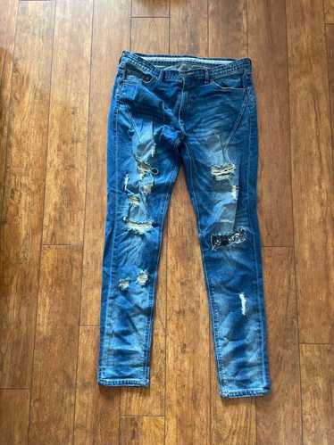 パンツ 00s NUMBER (N)INE damaged skinny jeans Number (N)ine NUMBER (N)INE Damaged Skinny Denim Pants Black