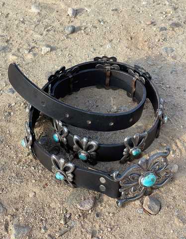 Turquoise Silver Concho Belt