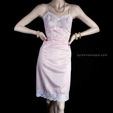 Elegant 1960's vintage sheer silky soft pretty ro… - image 1