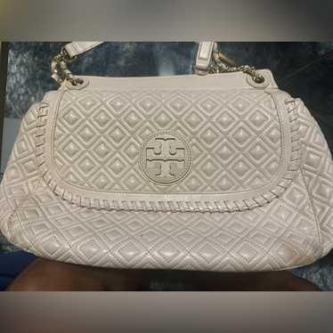 Tory Burch Whipstitch Leather Saddle Convertible C