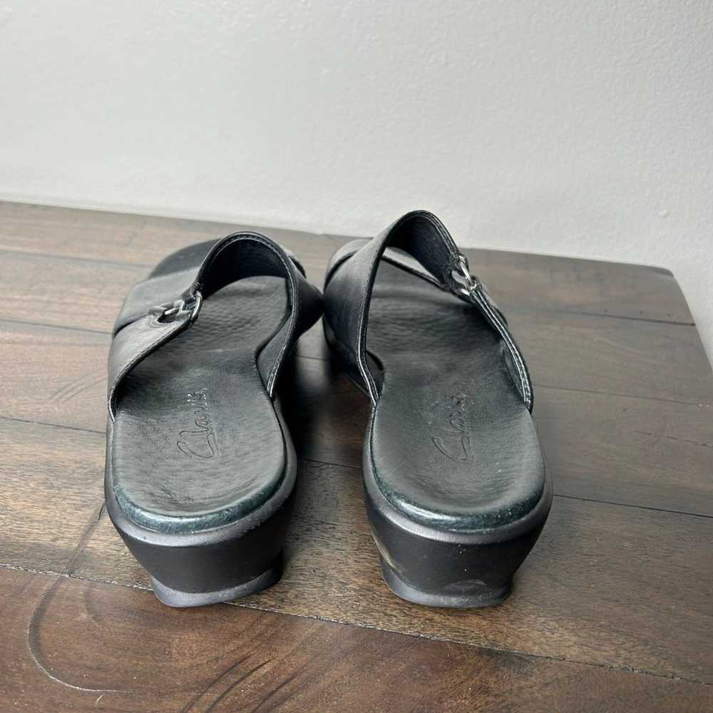 Vintage 90s 1990s 2000s y2k square toe sandals bl… - image 7