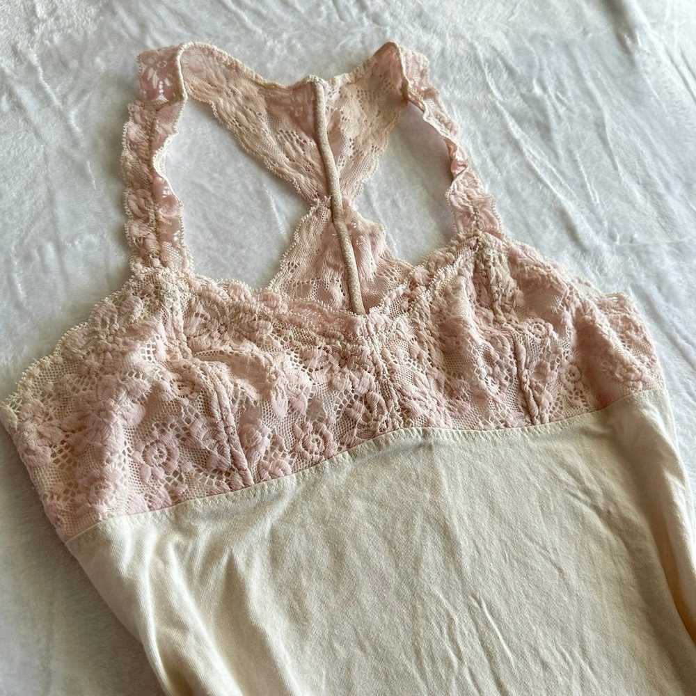 Cute Pink Lace Tank Top - image 2