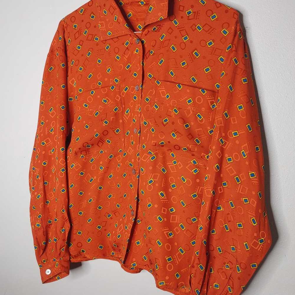 Vintage Anne Klein II silk buttondown shirt - image 1