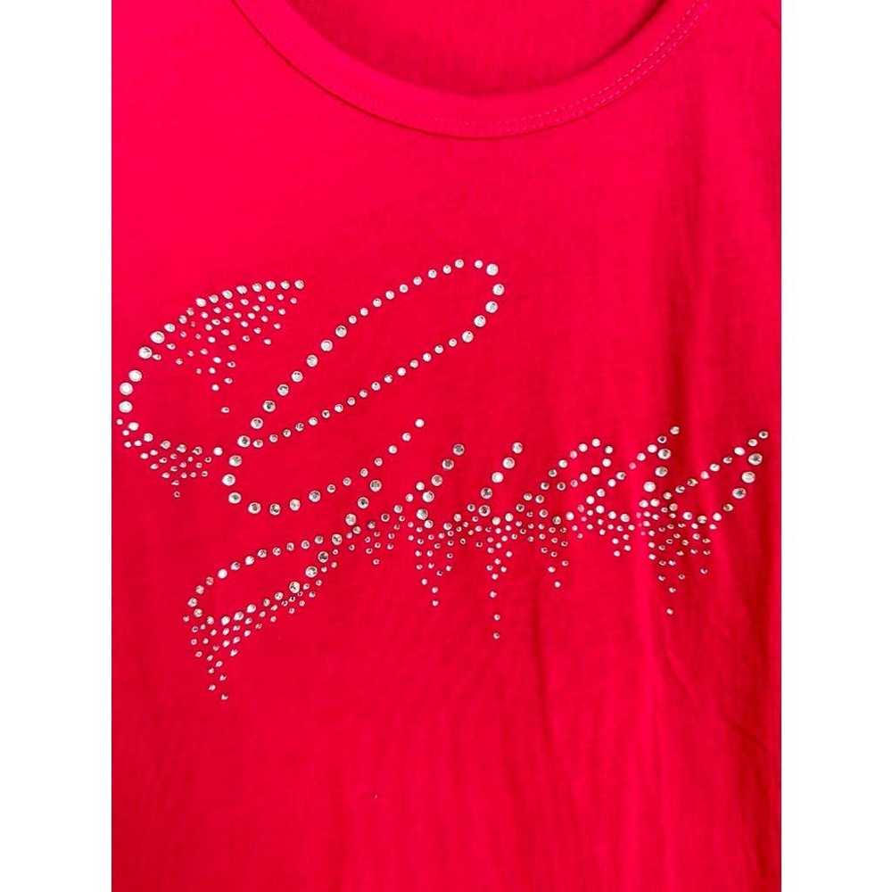 Vintage Guess Pink Cotton Rhinestone Logo T-Shirt… - image 3