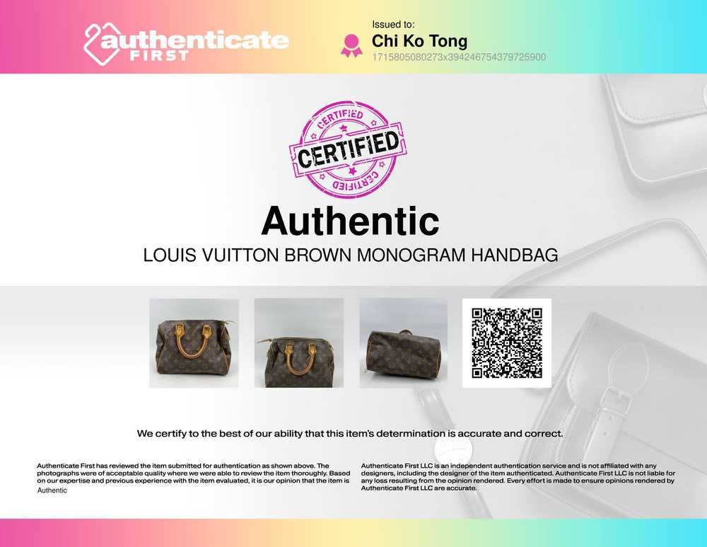 Authentic Louis Vuitton Brown Monogram Handbag - image 7