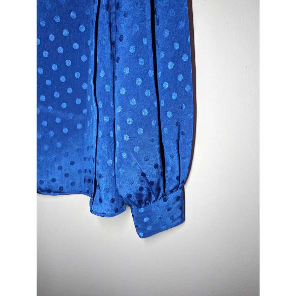 Vintage blue polka dot blouse - image 3