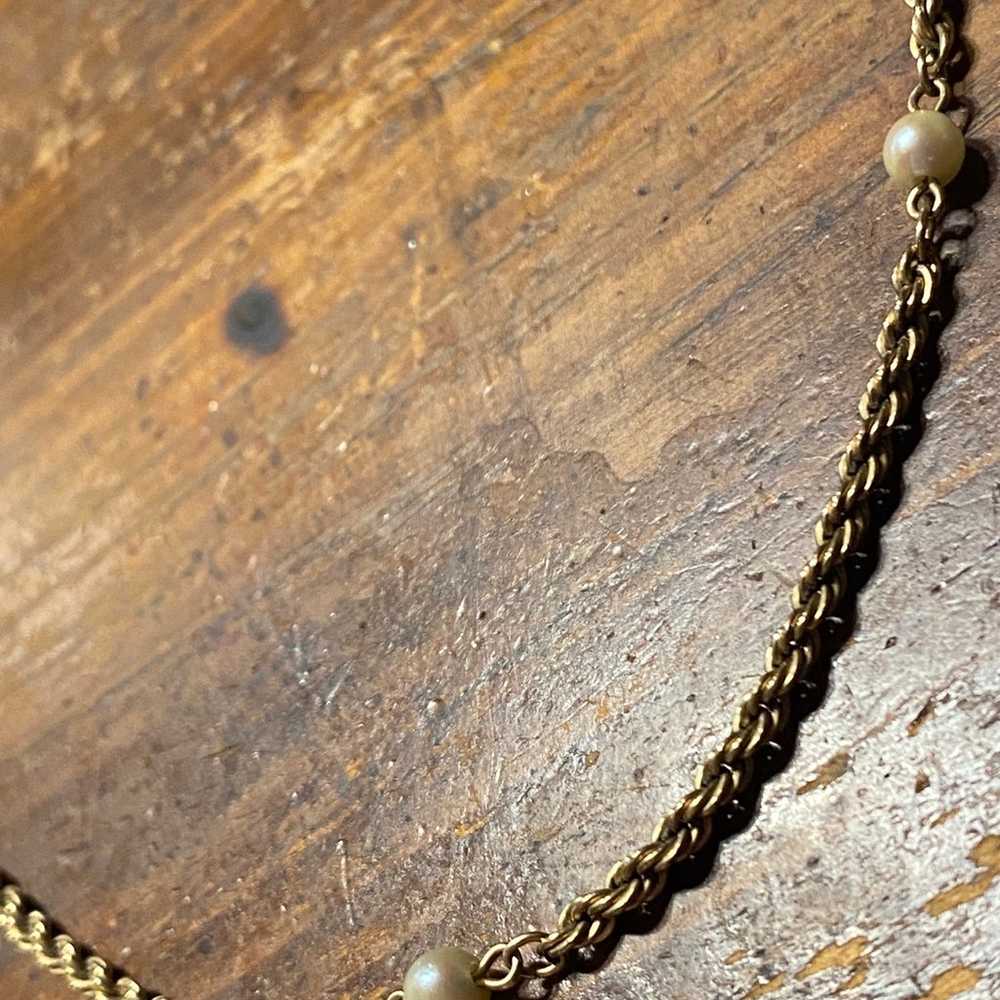 Vintage Gold Filled and Pearl Necklace - image 4