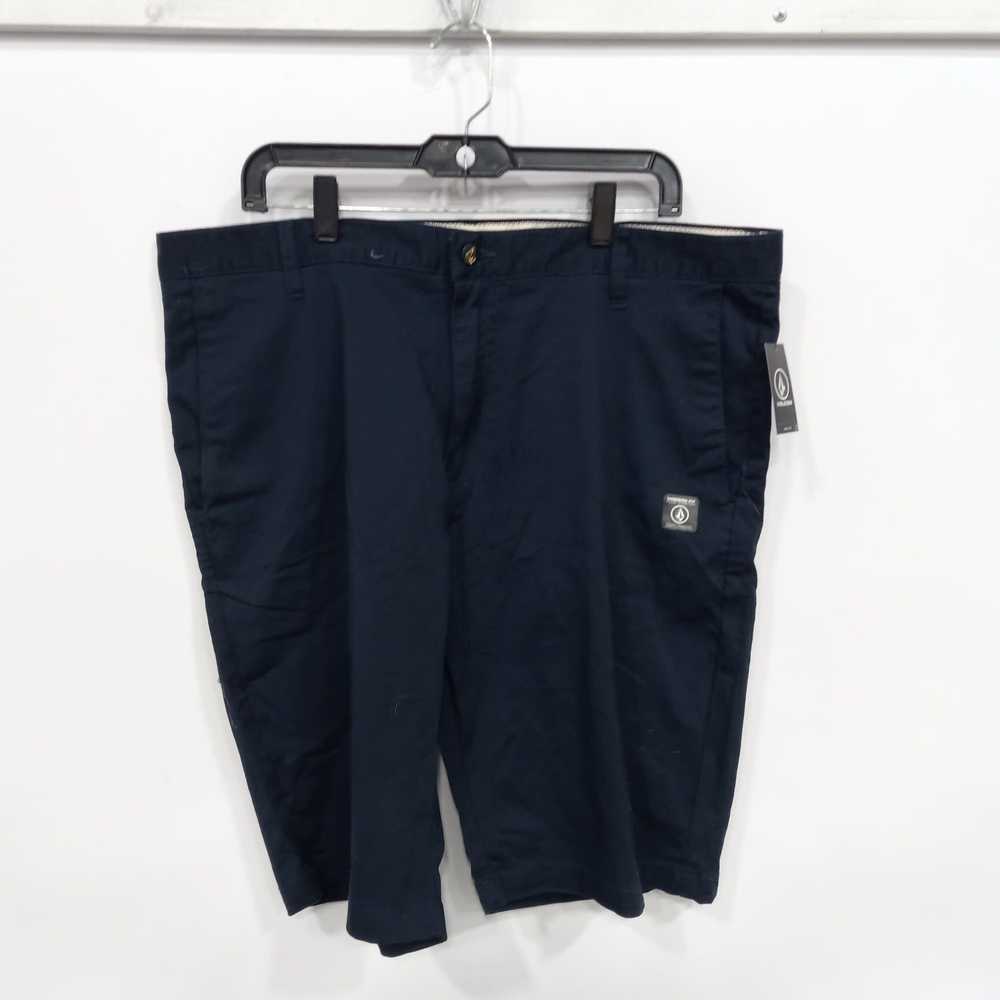 Volcom Navy Blue Vmonty Stretch Shorts Men's Size… - image 1