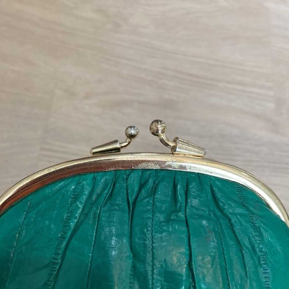 Vintage Eel Skin double Kiss Lock Change purse - image 2