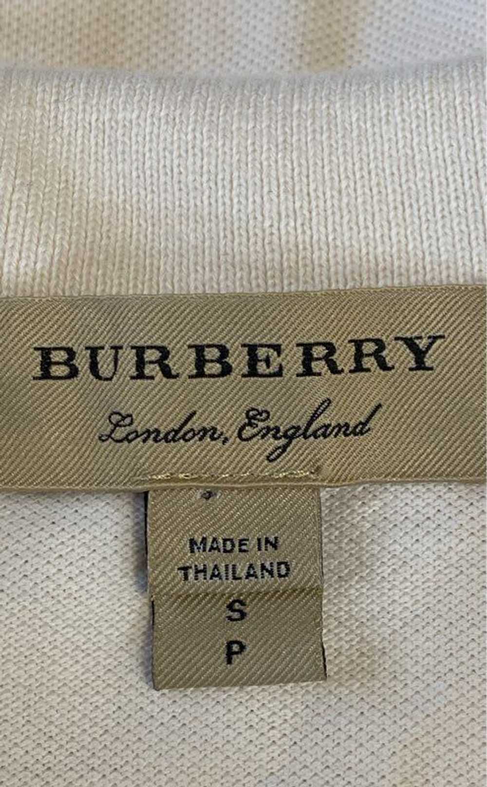 Burberry White Long Sleeve Polo - Size Small - image 3