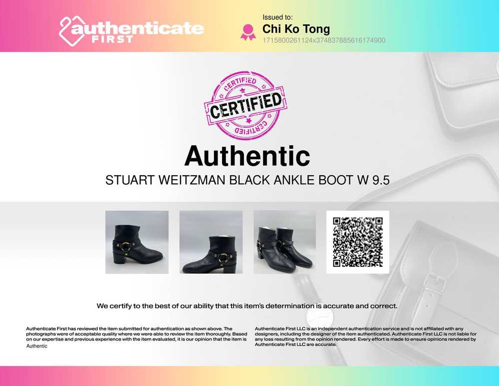 Stuart Weitzman Black boot Boot Women 9.5 - image 8