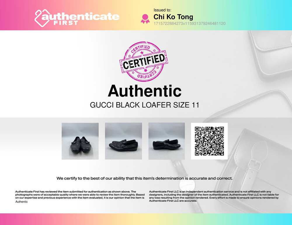 Authentic Gucci Black Loafer Dress Shoe Men 11 - image 10