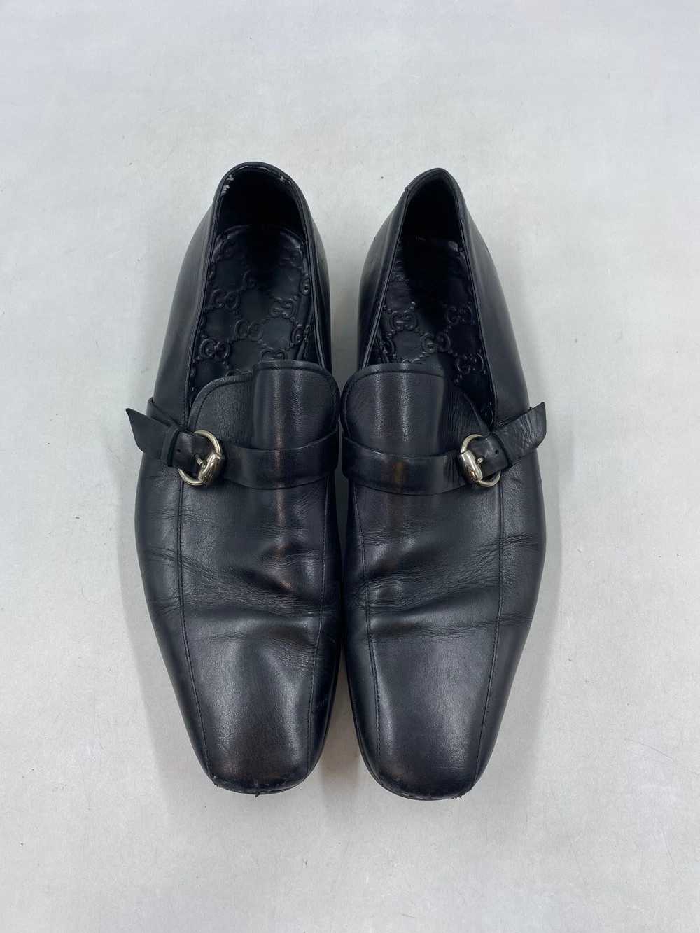 Authentic Gucci Black Loafer Dress Shoe Men 11 - image 4