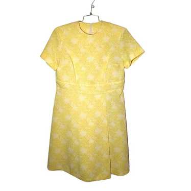 Plus Size Vintage Yellow Knee Length Dress - image 1
