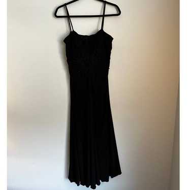 Vintage Musani Couture Black Beaded Sleeveless Mid