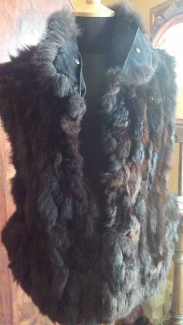 Marc by Andrew Marc Brown Fur Vest size L