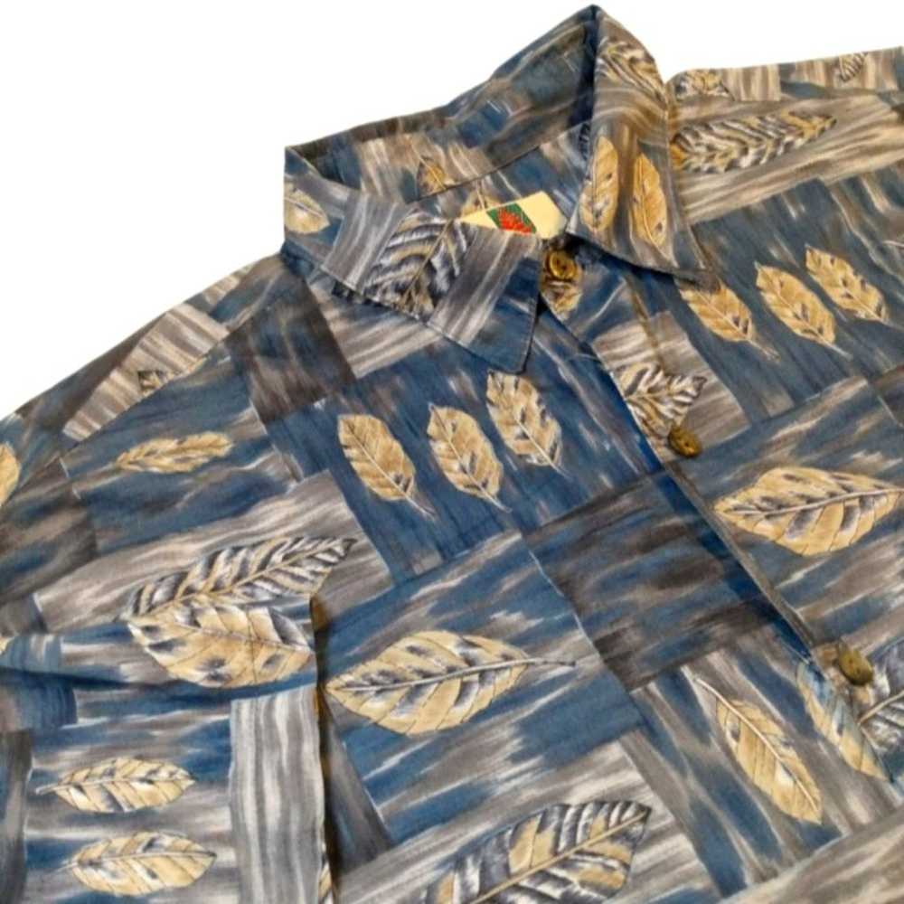 Tori Richard Vtg Hawaiian Button Up Shirt size La… - image 1