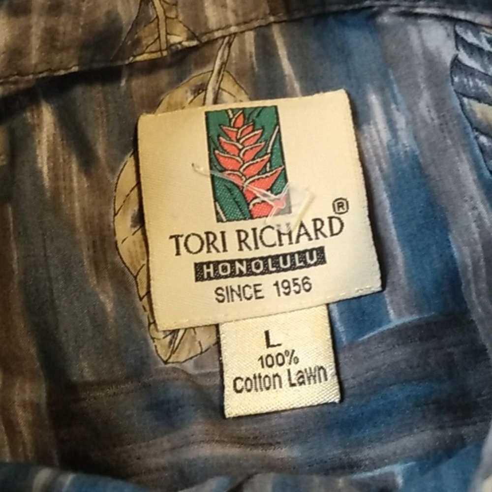 Tori Richard Vtg Hawaiian Button Up Shirt size La… - image 4