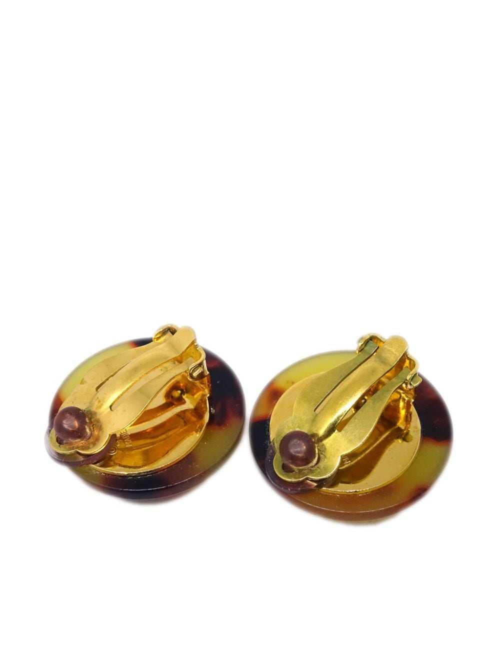 CHANEL Pre-Owned 1997 CC button clip-on earrings … - image 3