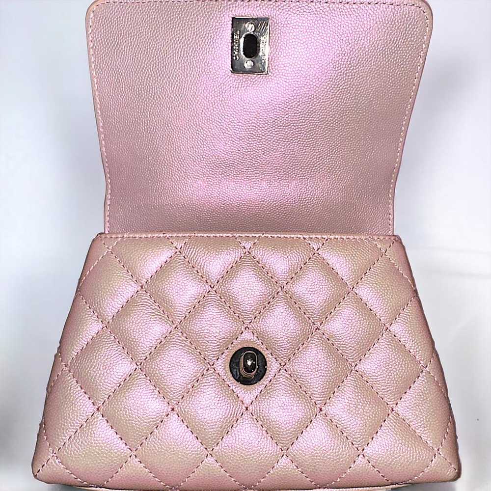 Chanel Coco Handle leather handbag - image 11