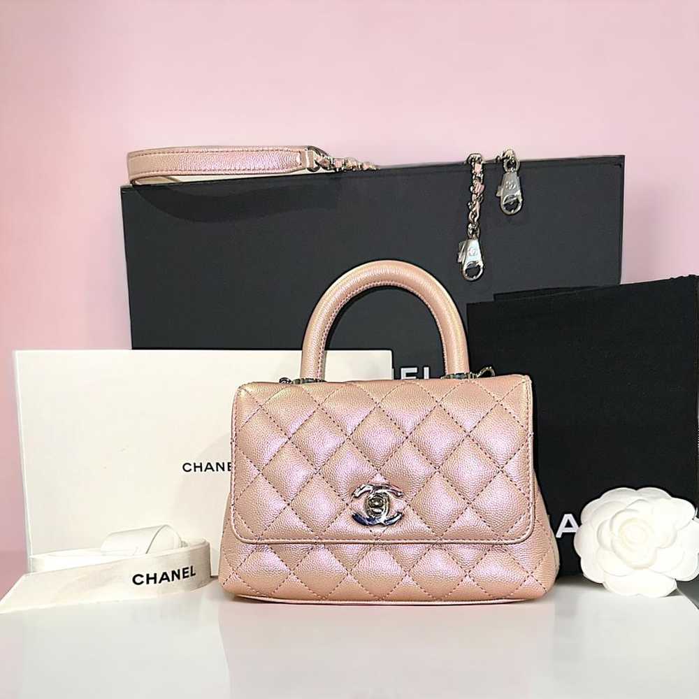 Chanel Coco Handle leather handbag - image 3