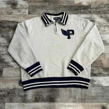 Vintage Y2K Polo Ralph Lauren Sweater P Wing Quar… - image 1