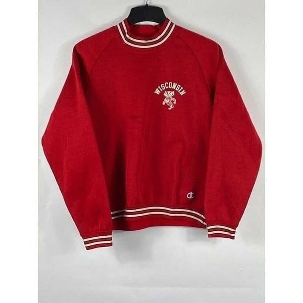 Vintage Champion Wisconsin Badgers Pullover Sweat… - image 1