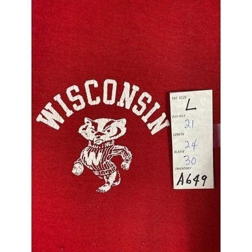 Vintage Champion Wisconsin Badgers Pullover Sweat… - image 5