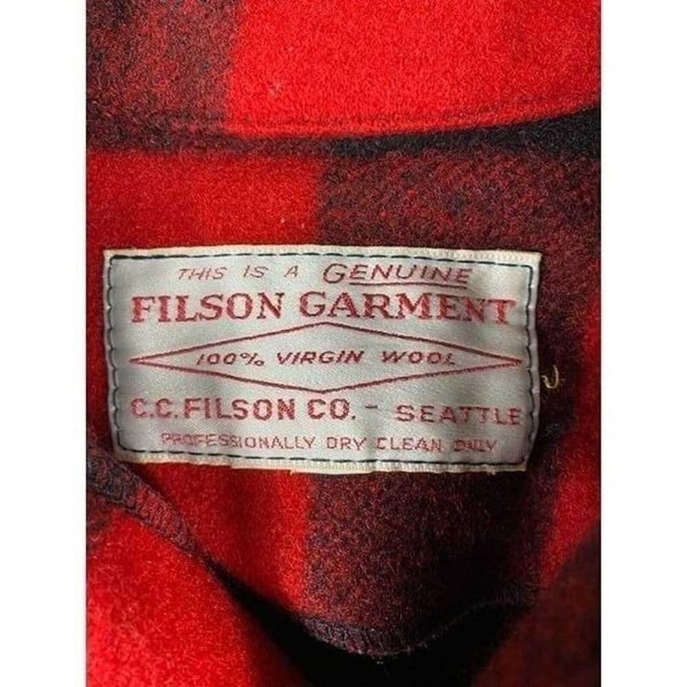 Vintage Filson Garment Buffalo Plaid Wool Mackina… - image 9