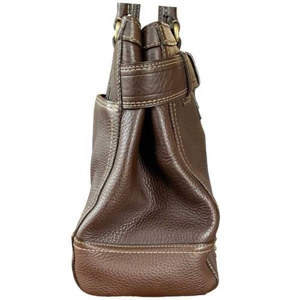 Coach Hampton XL Brown Leather Carryall Bag - image 4