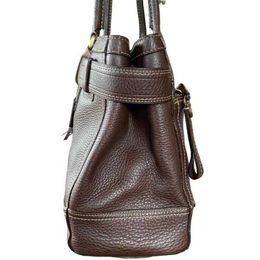 Coach Hampton XL Brown Leather Carryall Bag - image 5