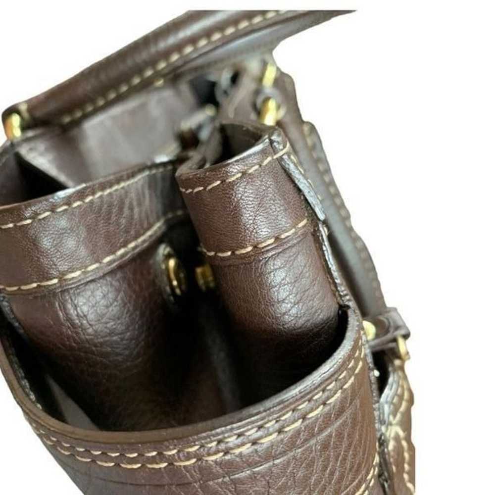 Coach Hampton XL Brown Leather Carryall Bag - image 6