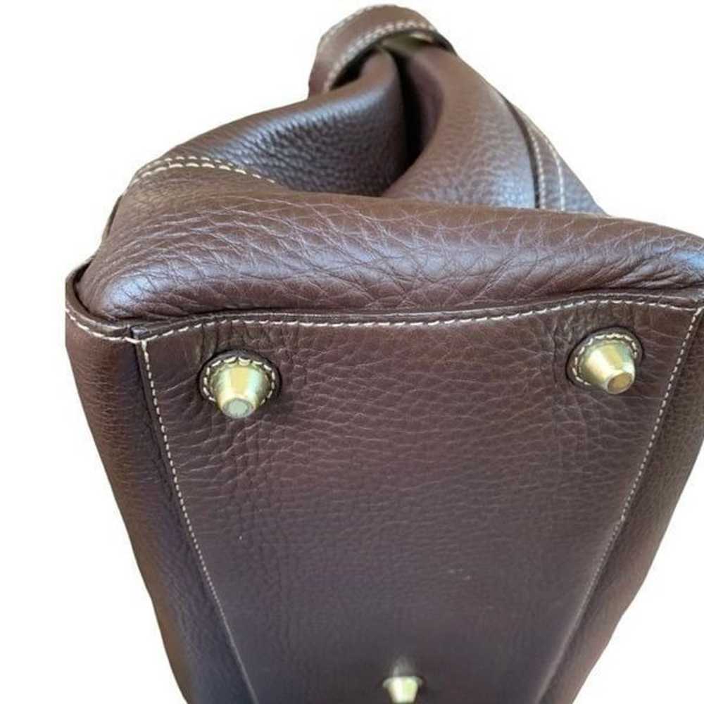 Coach Hampton XL Brown Leather Carryall Bag - image 7