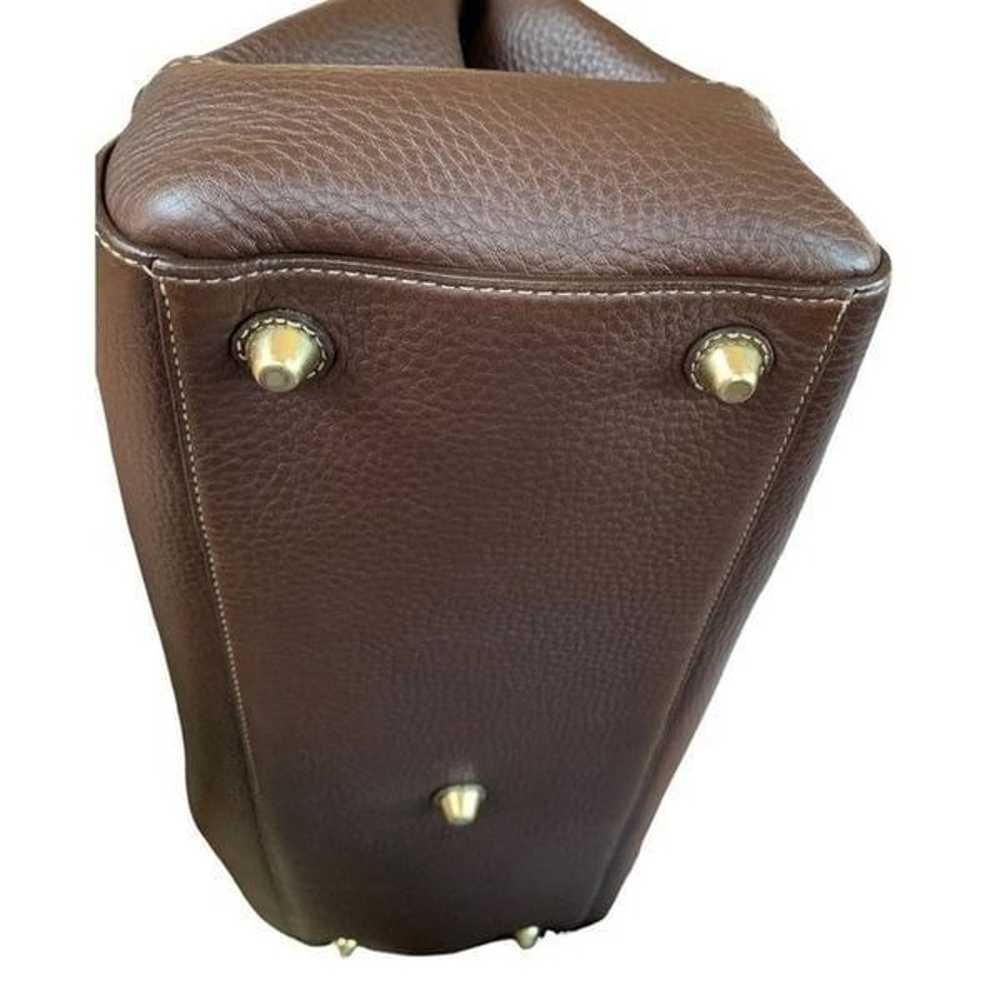 Coach Hampton XL Brown Leather Carryall Bag - image 8