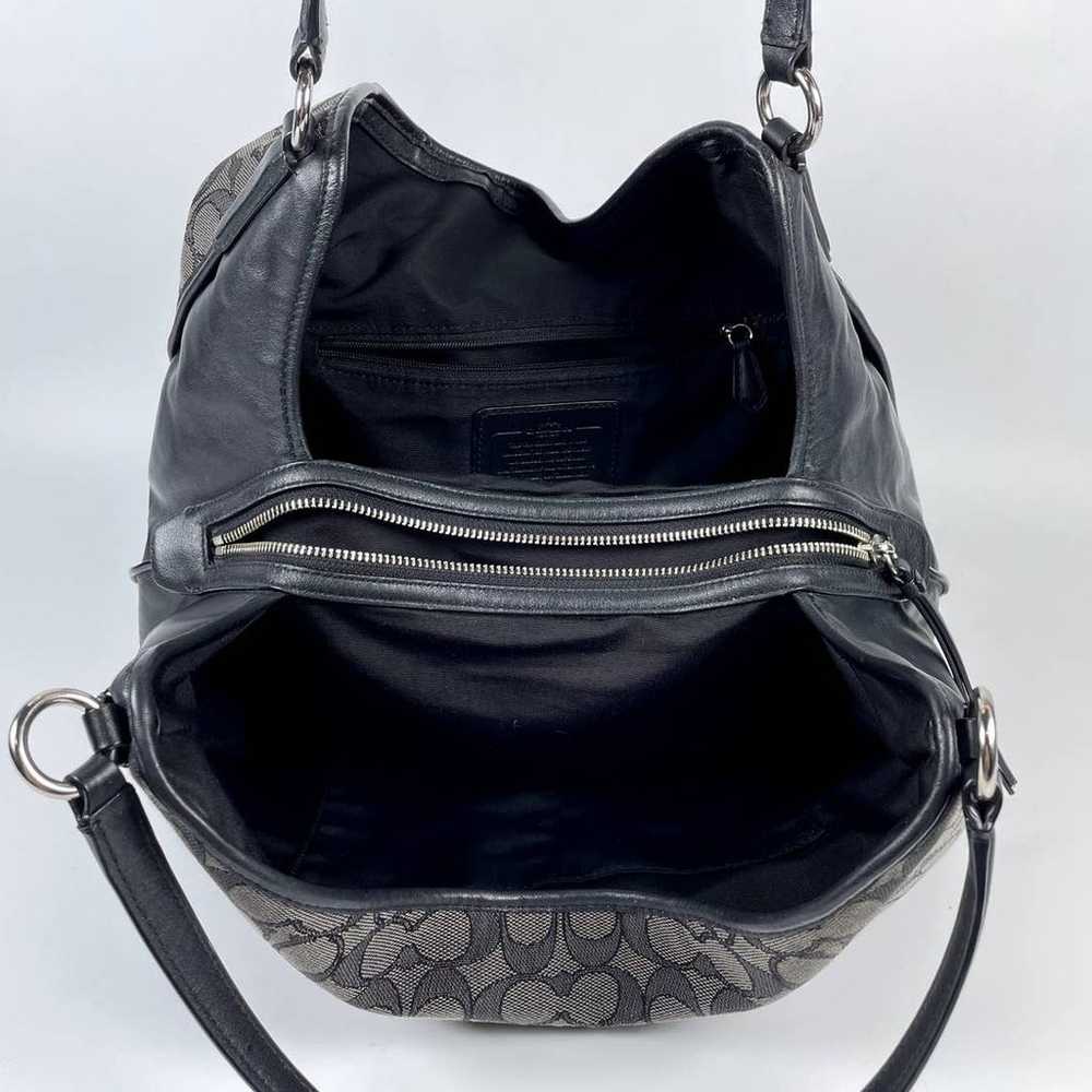 Coach Women Black/Silver Carlyle Shoulder Bag Log… - image 7