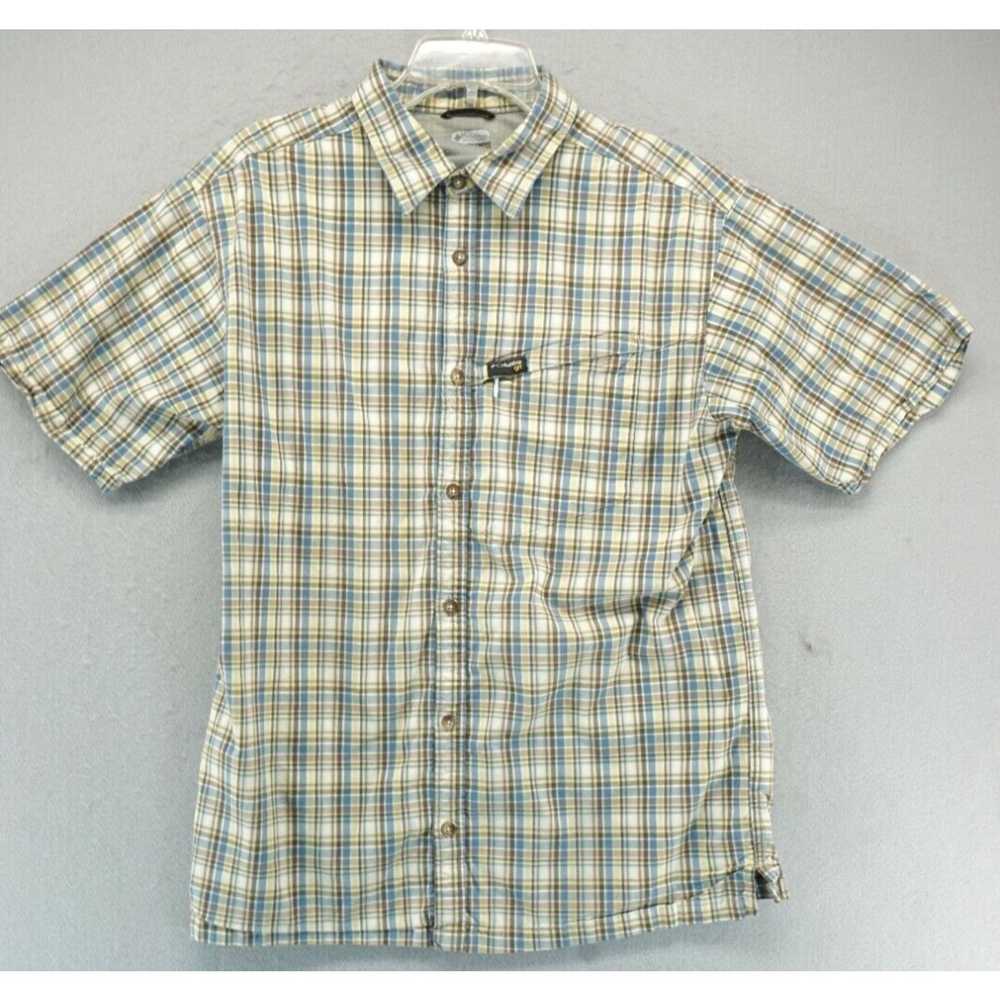 Vintage Columbia Button Up Shirt Mens XL Yellow B… - image 1