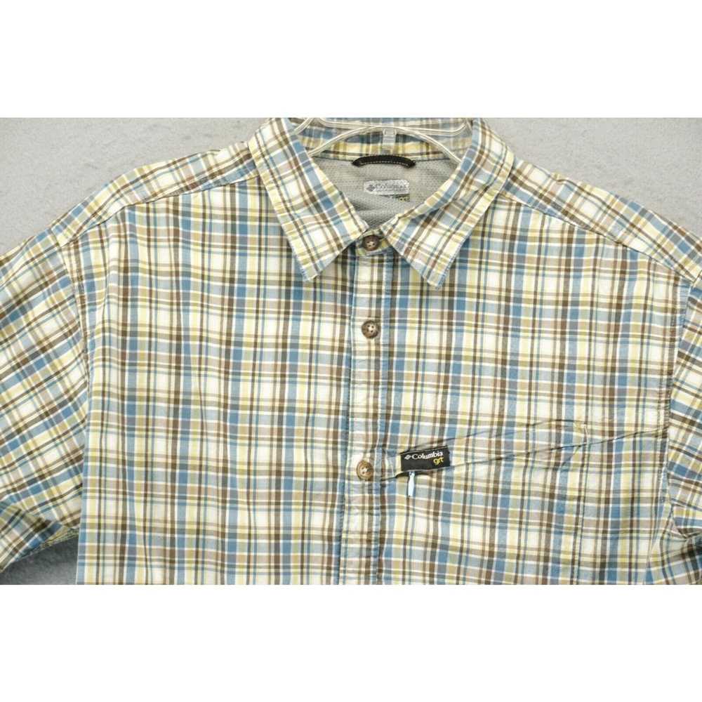 Vintage Columbia Button Up Shirt Mens XL Yellow B… - image 2