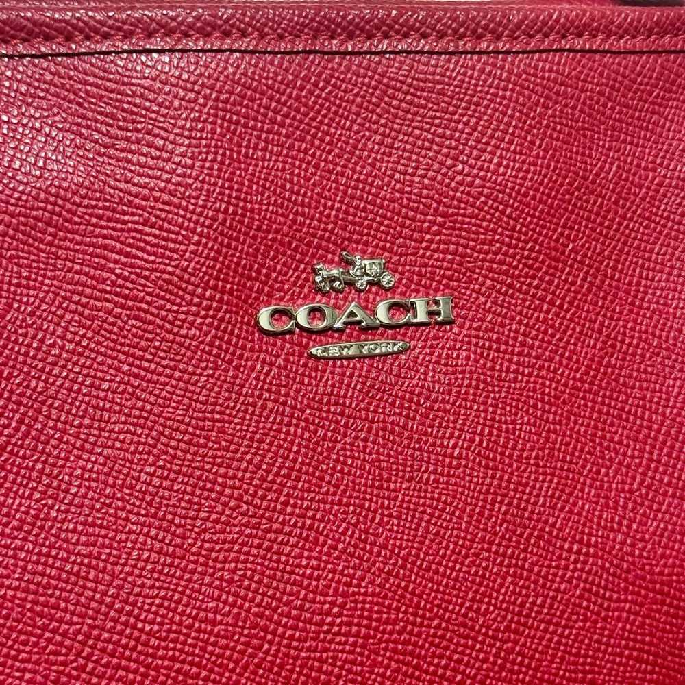 Coach Crossgrain Leather City Tote Cherry Red Sho… - image 11