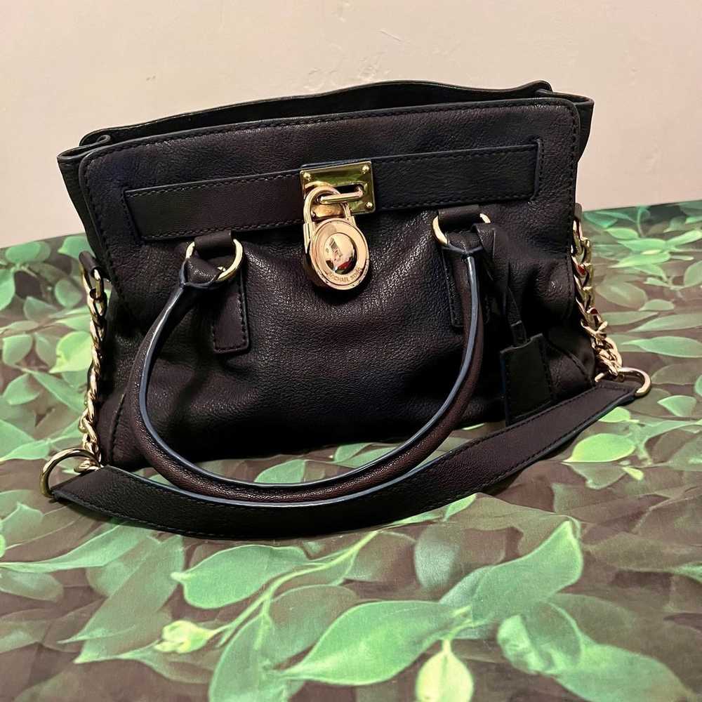 Authentic Michael Kors Hamilton Leather Handbag B… - image 1