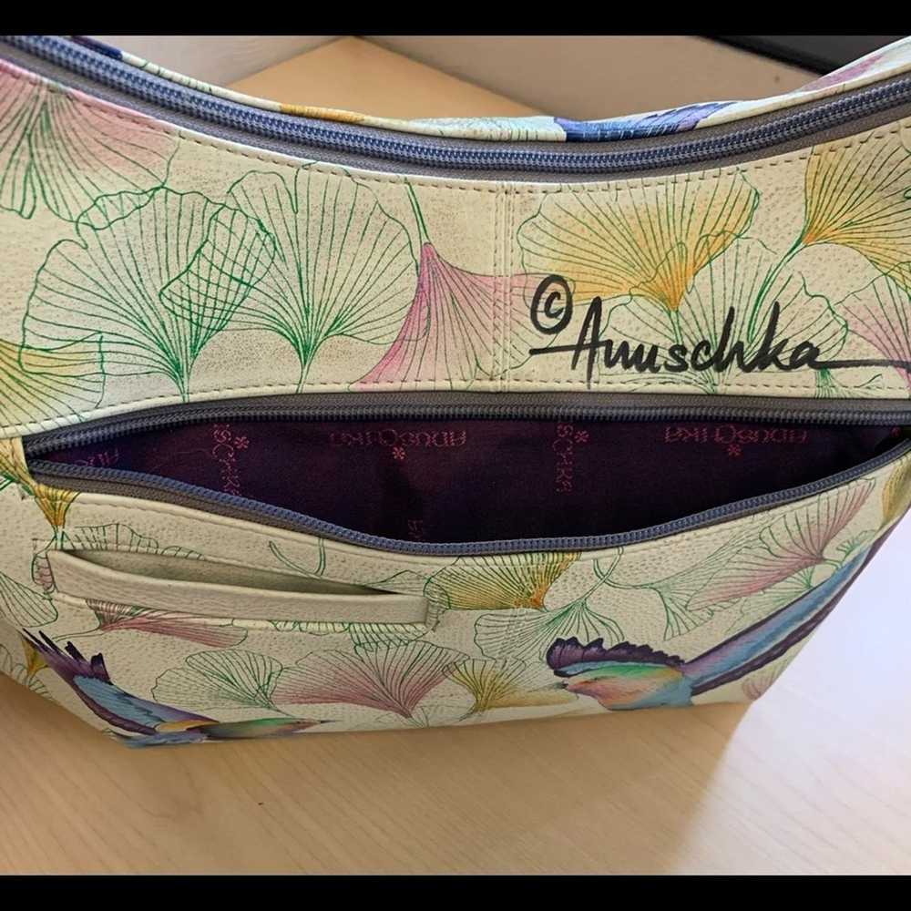 Anuschka Leather Floral Print Bag - image 4