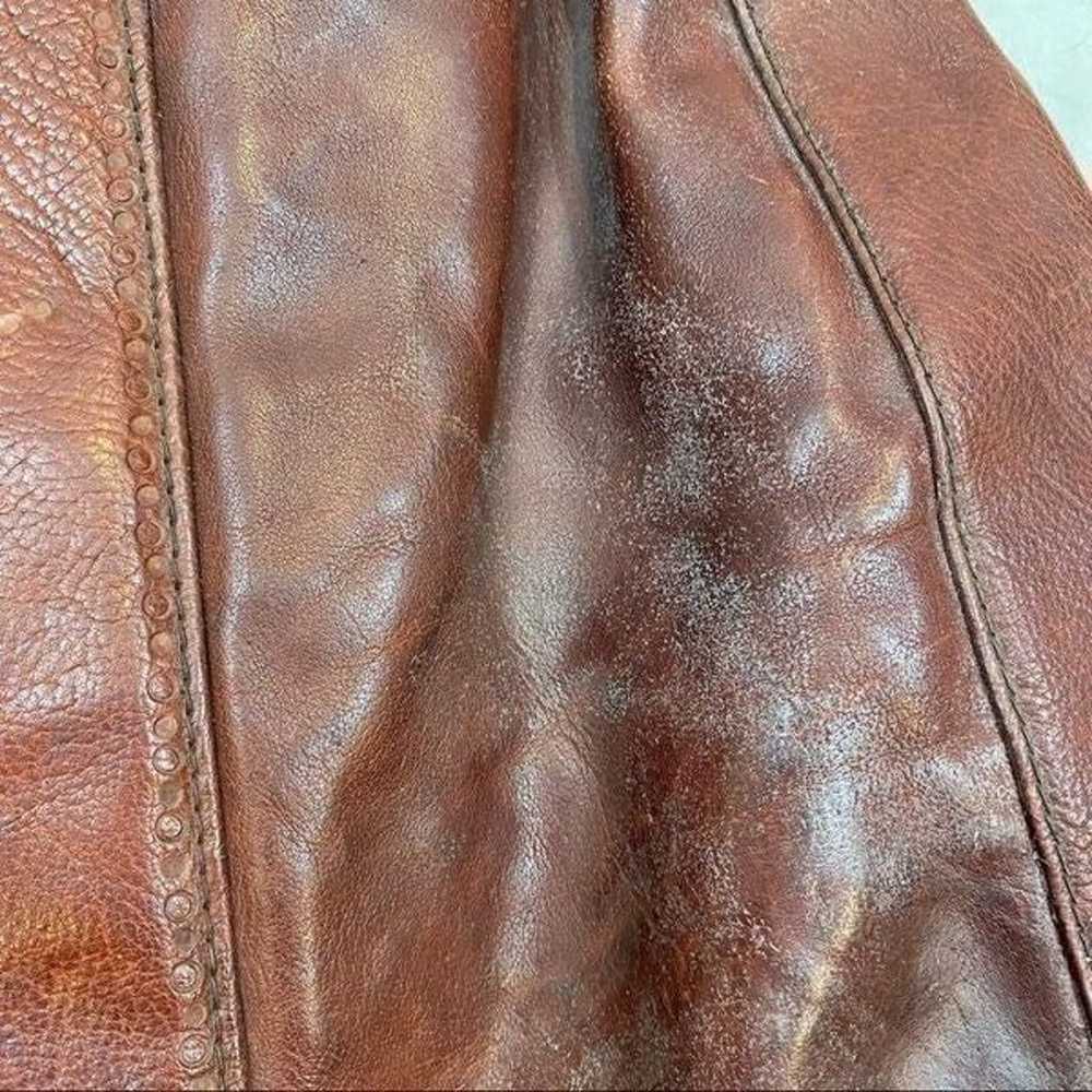 Vintage Leather Oversized Gabbrielli Vittorio Han… - image 7