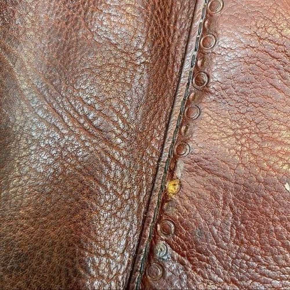 Vintage Leather Oversized Gabbrielli Vittorio Han… - image 9